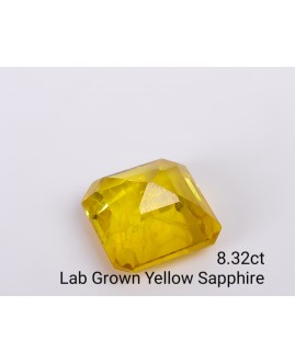 LAB GROWN YELLOW SAPPPHIRE 8.32 Cts OCTAMIXED