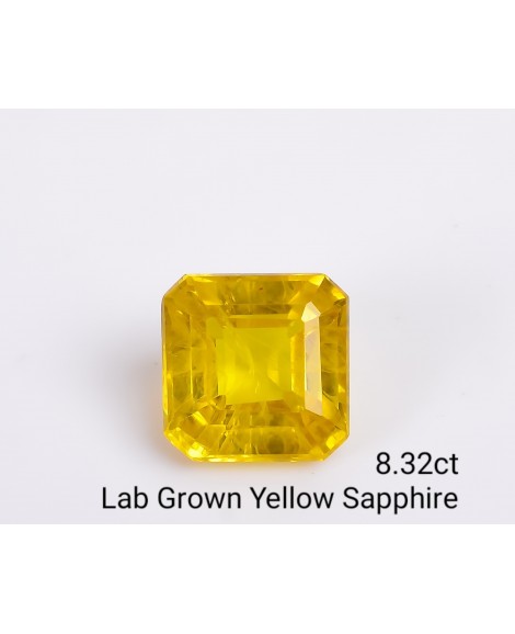 LAB GROWN YELLOW SAPPPHIRE 8.32 Cts OCTAMIXED