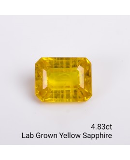 LAB GROWN YELLOW SAPPPHIRE 4.83 Cts OCTAMIXED