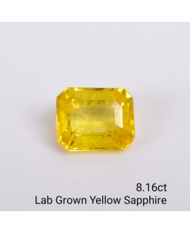 LAB GROWN YELLOW SAPPPHIRE 8.16 Cts OCTAMIXED