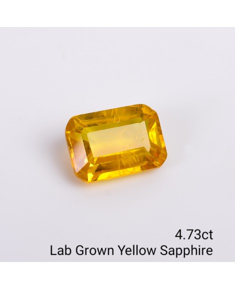LAB GROWN YELLOW SAPPPHIRE 4.73 Cts OCTAMIXED