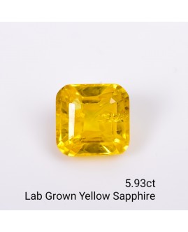 LAB GROWN YELLOW SAPPPHIRE 5.93 Cts OCTAMIXED