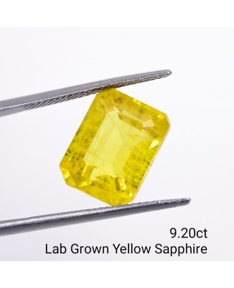 LAB GROWN YELLOW SAPPPHIRE 9.20 Cts OCTAMIXED