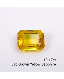 LAB GROWN YELLOW SAPPPHIRE 10.17 Cts OCTAMIXED