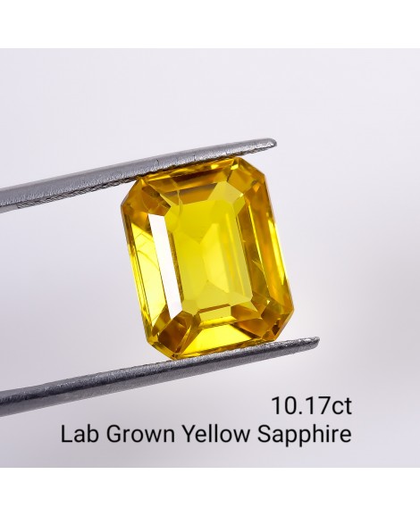 LAB GROWN YELLOW SAPPPHIRE 10.17 Cts OCTAMIXED