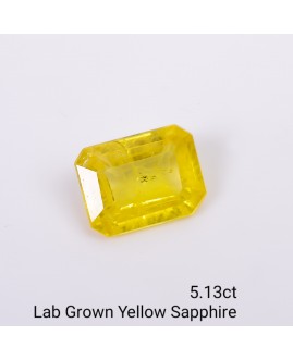 LAB GROWN YELLOW SAPPPHIRE 5.13 Cts OCTAMIXED