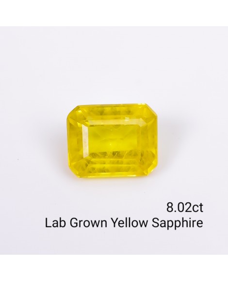 LAB GROWN YELLOW SAPPPHIRE 8.02 Cts OCTAMIXED