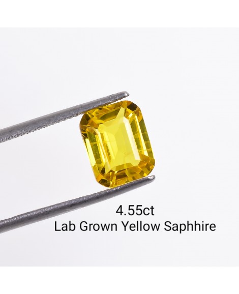 LAB GROWN YELLOW SAPPPHIRE 4.55 Cts OCTAMIXED