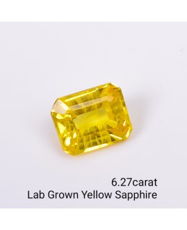 LAB GROWN YELLOW SAPPPHIRE 6.27 Cts OCTAMIXED
