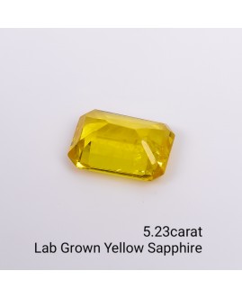 LAB GROWN YELLOW SAPPPHIRE 5.23 Cts OCTAMIXED