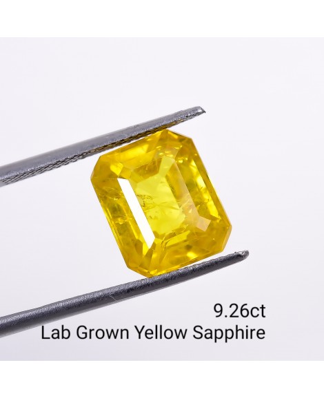 LAB GROWN YELLOW SAPPPHIRE 9.26 Cts OCTAMIXED
