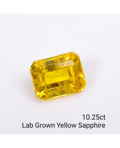 LAB GROWN YELLOW SAPPPHIRE 10.25 Cts OCTAMIXED