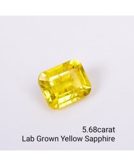 LAB GROWN YELLOW SAPPPHIRE 5.68 Cts OVALMIXED
