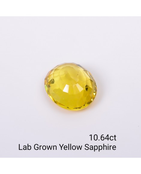 LAB GROWN YELLOW SAPPPHIRE 10.64Cts OVALMIXED
