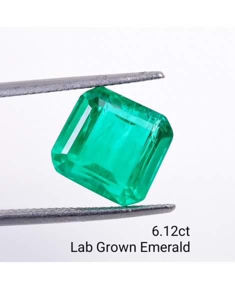LAB GROWN EMERALD 6.12CTS OCTA MIXED