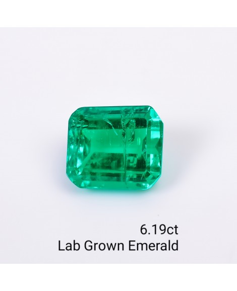 LAB GROWN EMERALD 6.19CTS OCTA MIXED