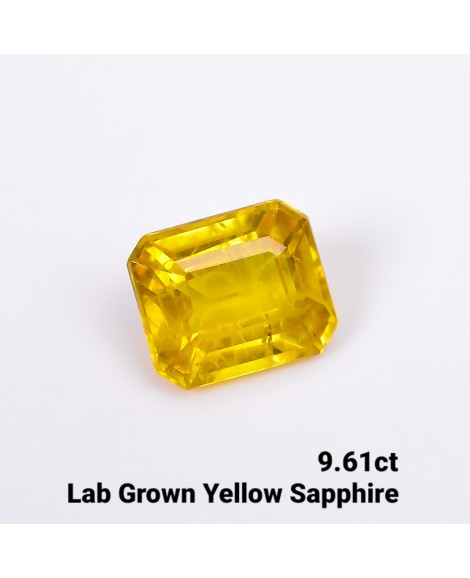 LAB GROWN YELLOW SAPPPHIRE 9.61 Cts OCTAMIXED