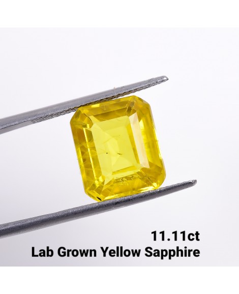 LAB GROWN YELLOW SAPPPHIRE 11.11 Cts OCTAMIXED