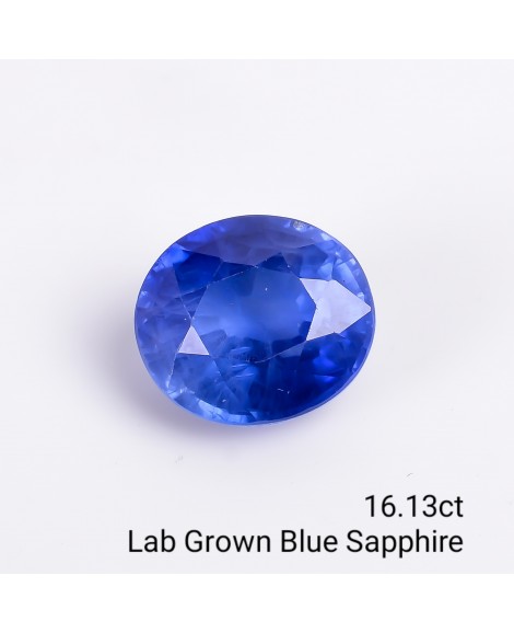 LAB GROWN BLUE SAPPPHIRE 16.13 Cts OVALMIXED