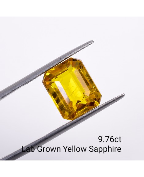 LAB GROWN YELLOW SAPPPHIRE 9.76 Cts OCTAMIXED