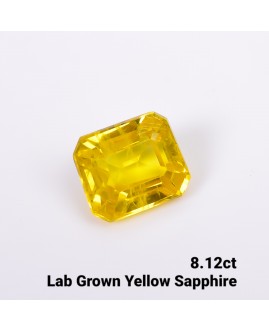 LAB GROWN YELLOW SAPPPHIRE 8.12 Cts OCTAMIXED