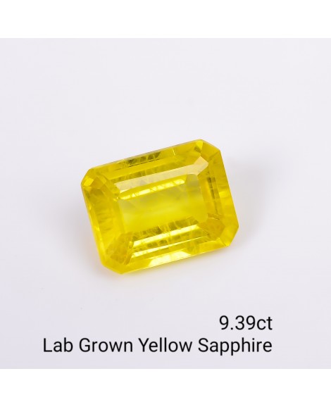 LAB GROWN YELLOW SAPPPHIRE 9.39 Cts OCTAMIXED