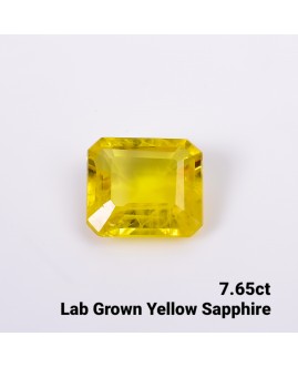 LAB GROWN YELLOW SAPPPHIRE 7.65 Cts OCTAMIXED