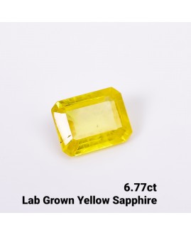 LAB GROWN YELLOW SAPPPHIRE 6.77 Cts OCTAMIXED