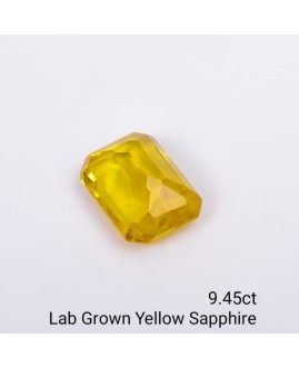 LAB GROWN YELLOW SAPPPHIRE 9.45 Cts OCTAMIXED
